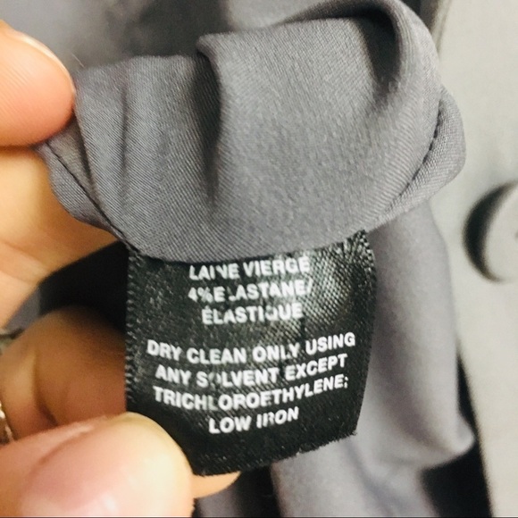 Lafayette 148 | Grey 2 Button Wool Stretch Blazer - Picture 3 of 5